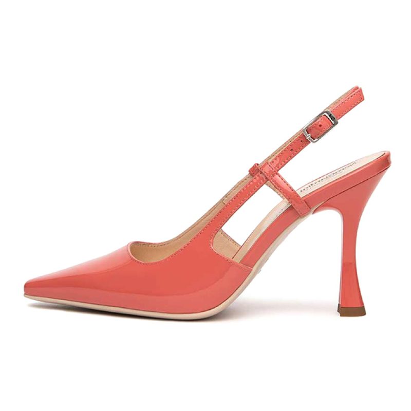 Décolleté Donna slingback NERO GIARDINI in pelle verniciata - E512241DE635 PAPAVERO