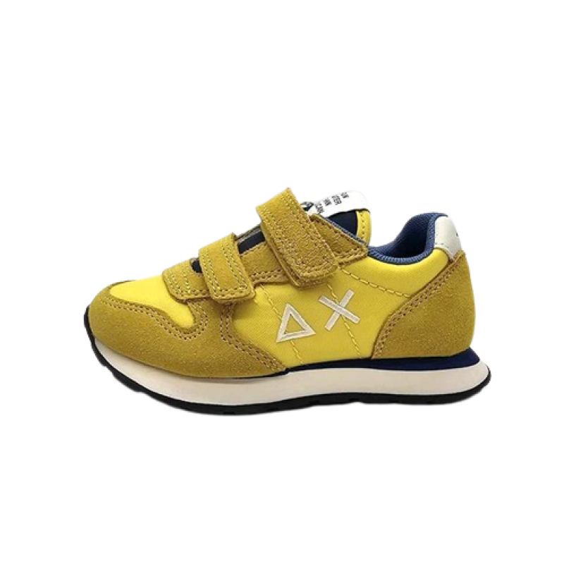 Sneaker Bimbo SUN68 TOM SOLID in tessuto e camoscio - Z34301B BOY'S TOM SOLID BABY GIALLO