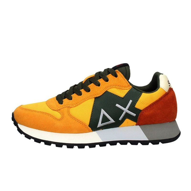 Sneaker Uomo SUN68 in tessuto e camoscio - JAKI BASIC Z43113 GIALLO