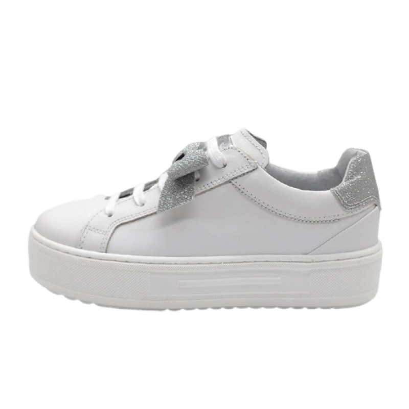 Sneaker Bambina NERO GIARDINI TEENS in pelle - E332621F/707 BIANCO