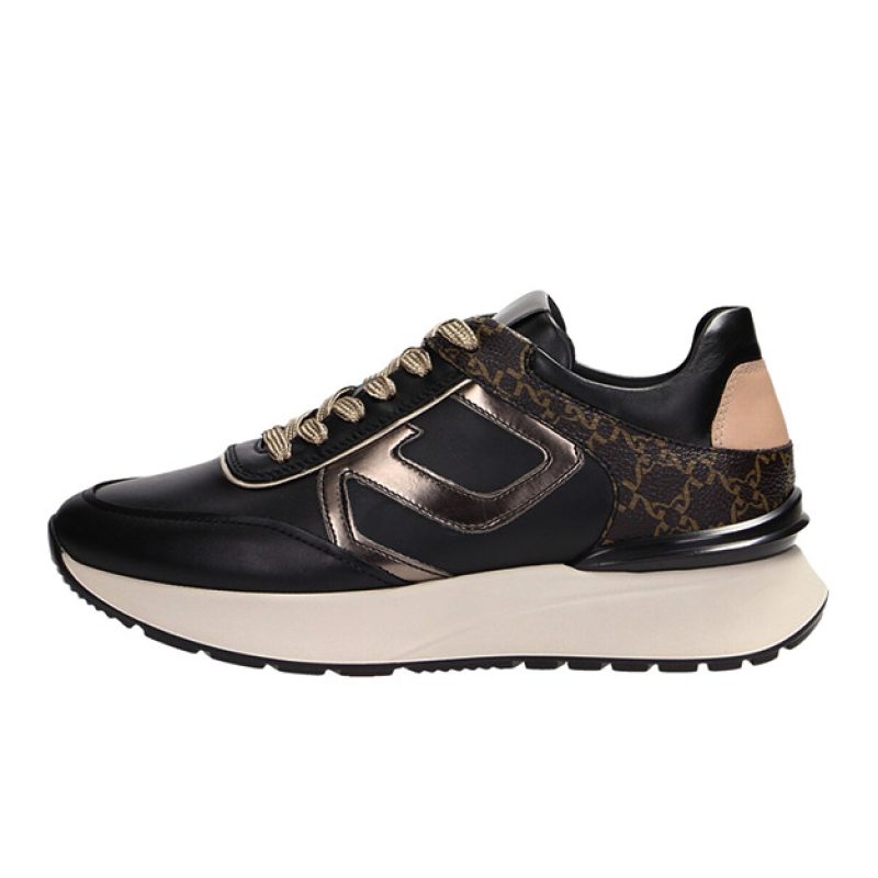 Sneaker Donna NERO GIARDINI in pelle - I308350D/100 NERO