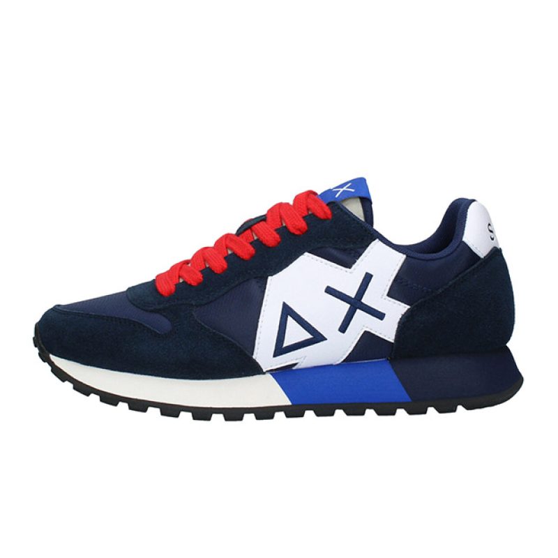 Sneaker Uomo SUN68 in tessuto e camoscio - JAKI SOLID Z33111 NAVY BLUE