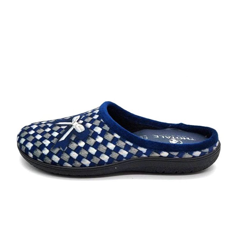 Ciabatta Donna THOTALE By CLIAWALK in tessuto caldo - INVERNO 2 BLU