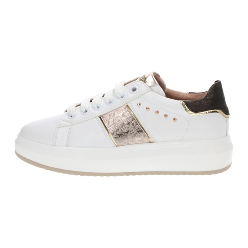 Sneaker Donna KEYS in pelle - K-8300 WHITEGOLD