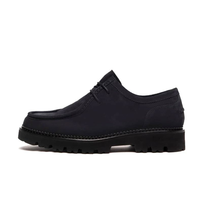 Stringata Uomo NERO GIARDINI in camoscio - I202650U/200 BLU