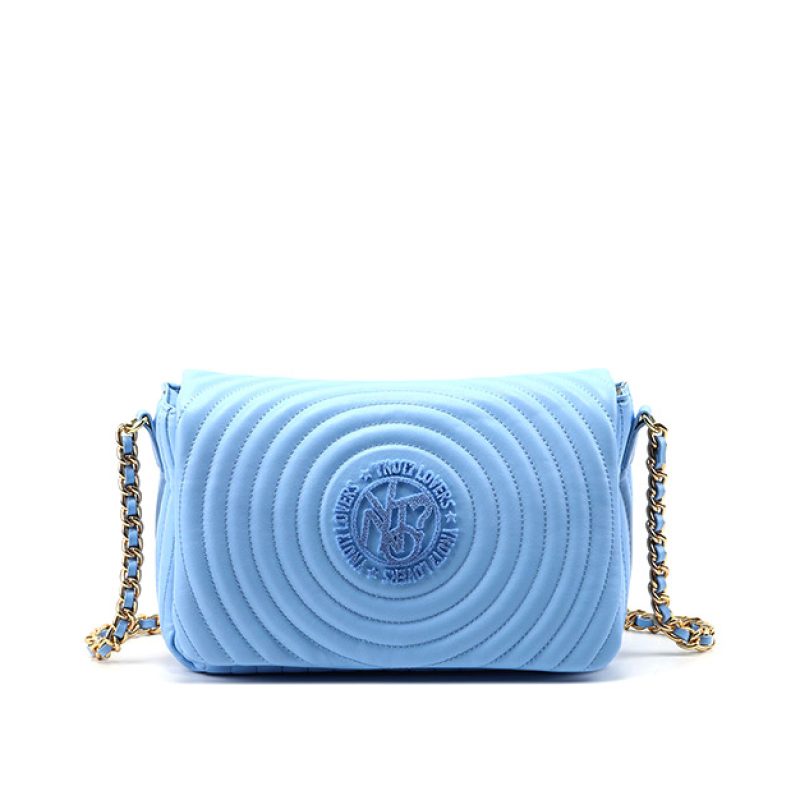 Tracolla media trapuntata Donna YNOT? in ecopelle - ROU-001S2 LIGHT BLUE