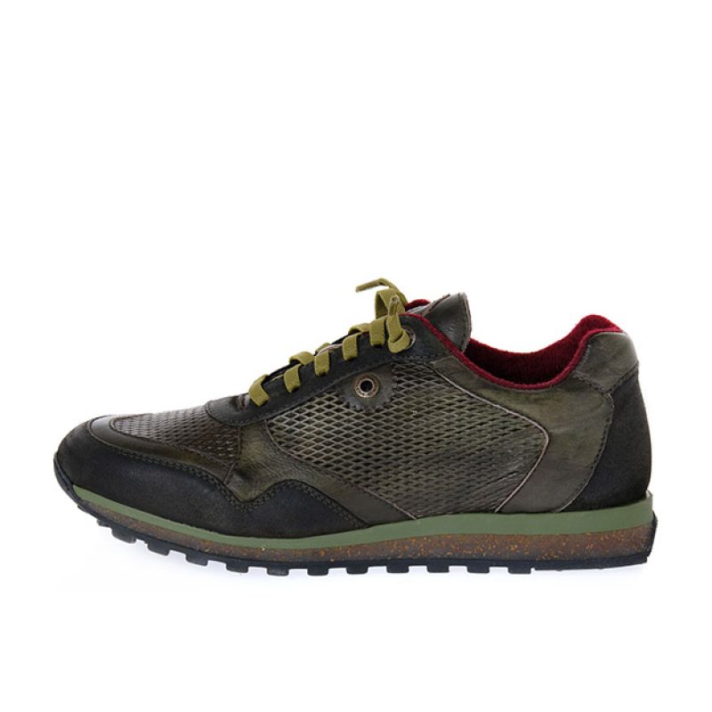 Sneaker Uomo Exton in pelle - 340 ANTICATO BOSCO