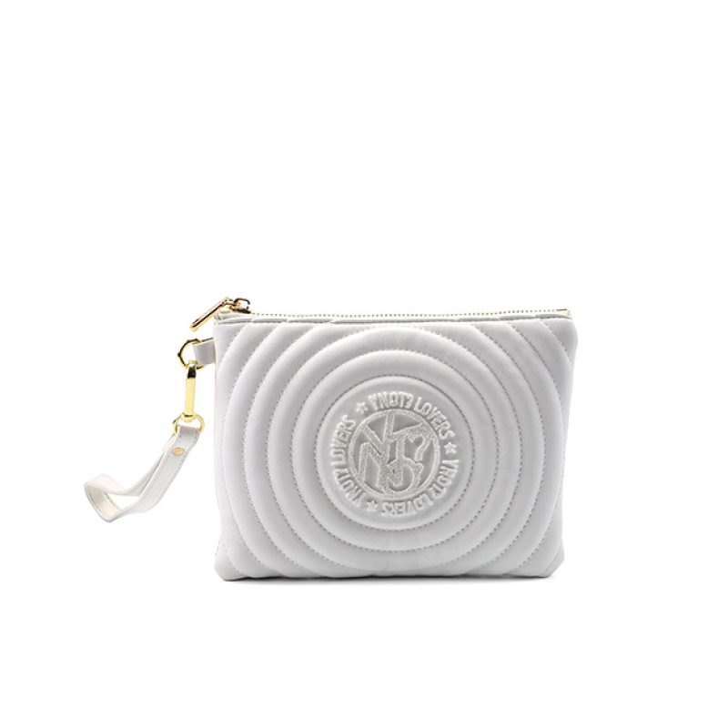 Pochette Small trapuntata Donna YNOT? in ecopelle - ROU-011S2 WHITE