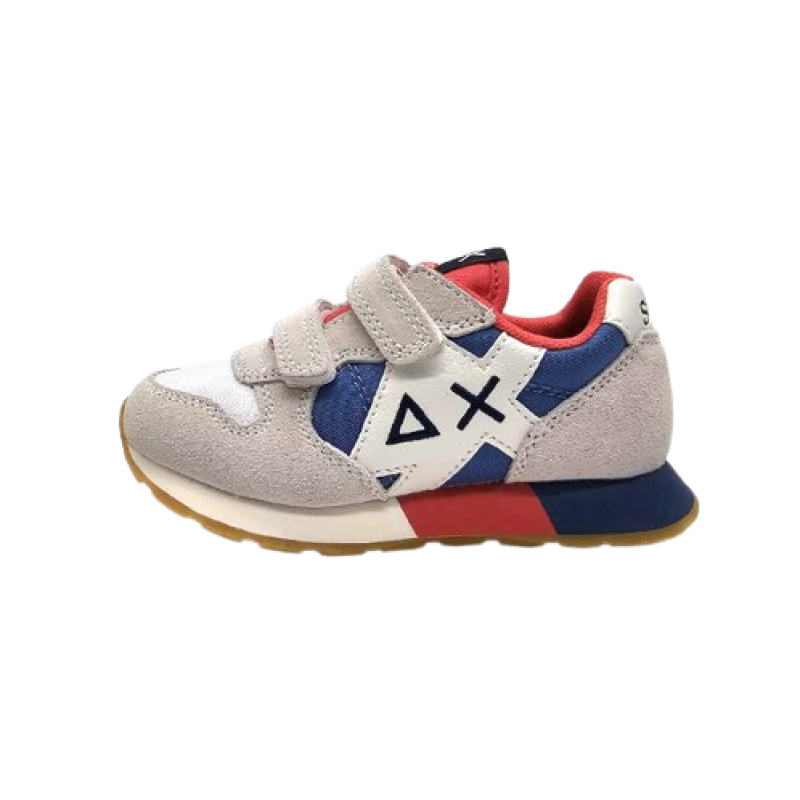 Sneaker Bimbo SUN68 JAKI BICOLOR in tessuto e camoscio - Z34312B BOY'S JAKI BICOLOR BIANCOAVIO