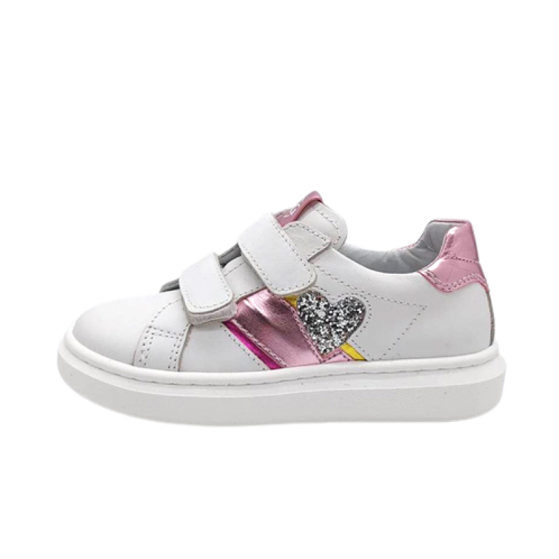 Sneaker Bambina NERO GIARDINI KIDS in pelle - E327374F/707 BIANCO