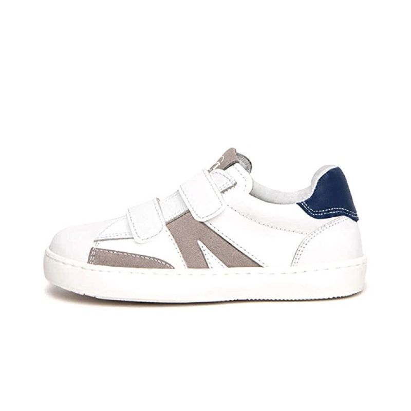 Sneaker Bambino NERO GIARDINI KIDS in pelle - E328840M/707 BIANCO