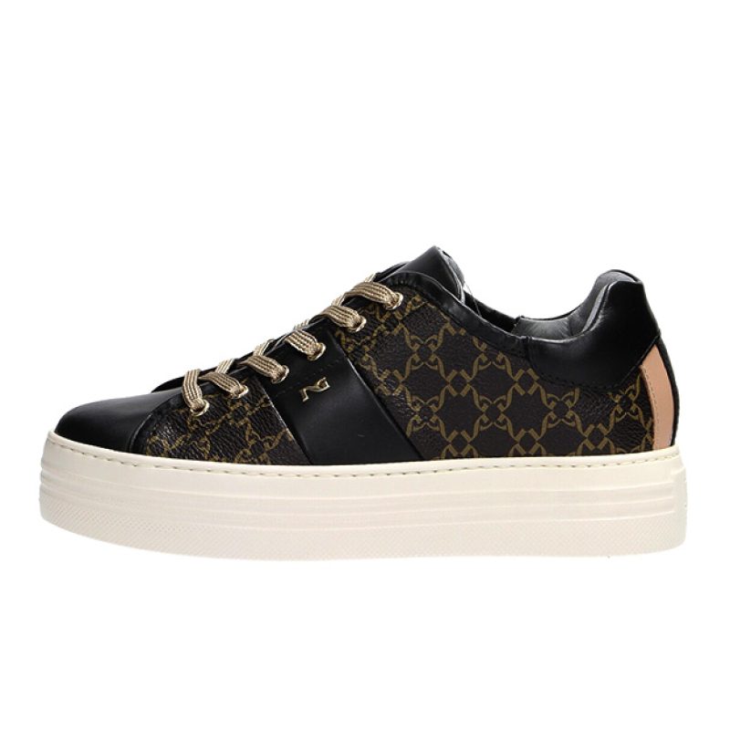 Sneaker Donna NERO GIARDINI in pelle - I308421D/100 NERO