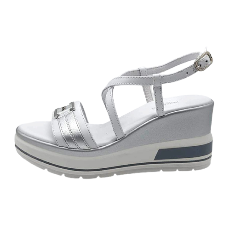 Sandalo Donna NERO GIARDINI in pelle - E307701D/707 BIANCO