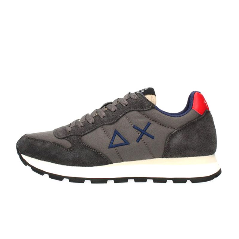 Sneaker Uomo SUN68 in tessuto e camoscio - TOM SOLID NYLON Z42101 GRIGIO SCURO