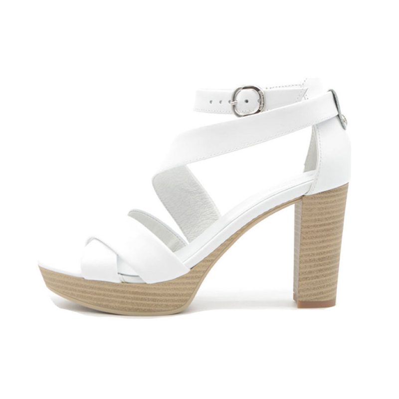 Sandalo Donna NERO GIARDINI in pelle - E218605D/707 BIANCO
