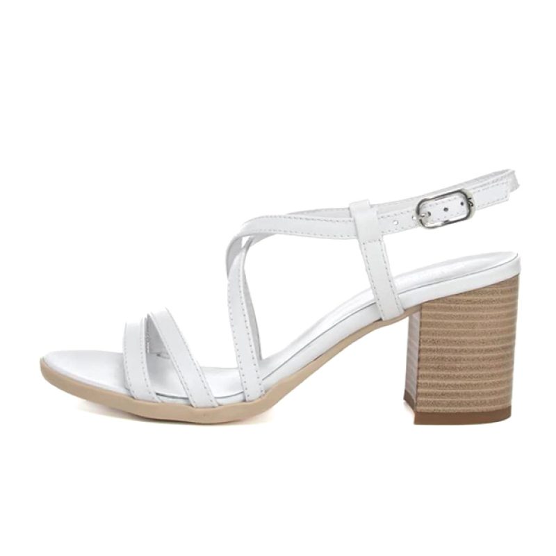 Sandalo Donna NERO GIARDINI in pelle - E307560D/707 BIANCO