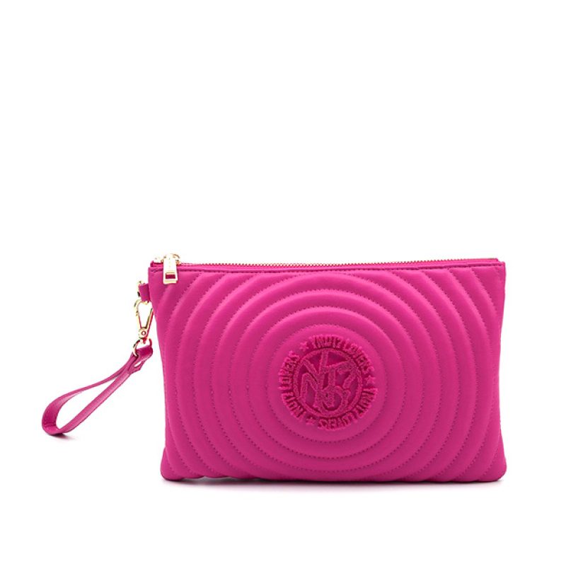 Pochette Large trapuntata Donna YNOT? in ecopelle - ROU-010S2 FUXIA