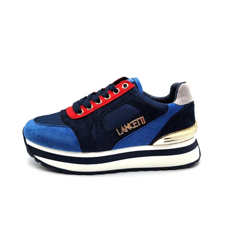 Sneaker Donna Lancetti in tessuto scamosciato e mesh - LT94802SD BLUE
