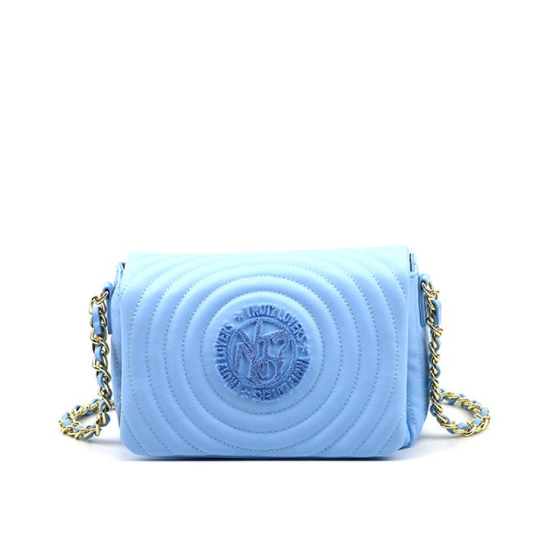 Tracolla media trapuntata Donna YNOT? in ecopelle - ROU-002S2 LIGHT BLUE