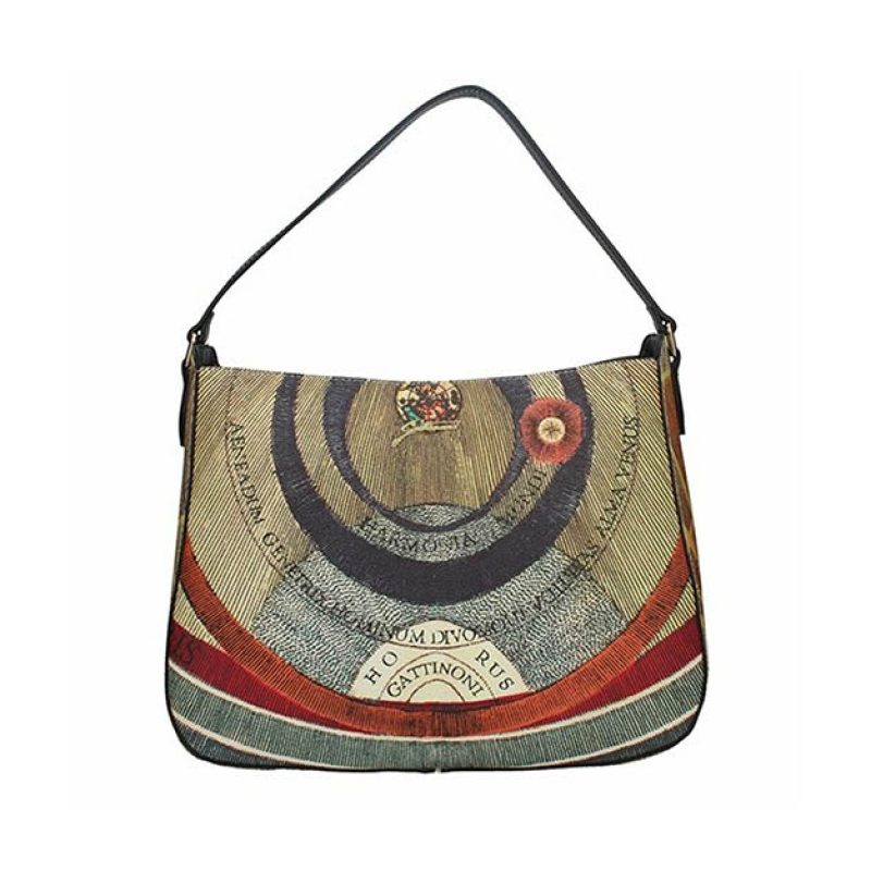 Borsa Donna Hobo Gattinoni in pelle/ecopelle - BIGPL6431WPQP26 BLACK/MULTI