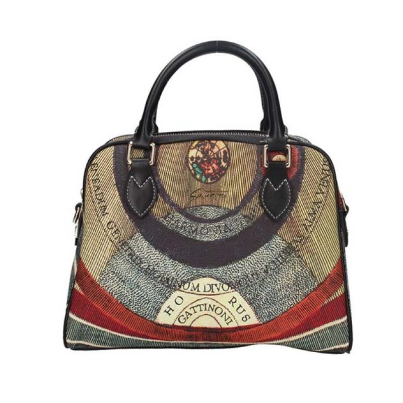 Borsa Bowling Donna Gattinoni in pelle/ecopelle - BIGPL6620WPQP26 BLACK/MULTI