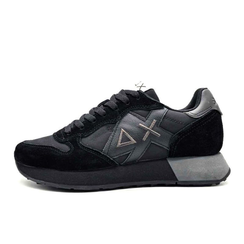Sneaker Uomo SUN68 in tessuto e camoscio - JAKI 2.0 BICOLOR Z35112 NERO/NERO
