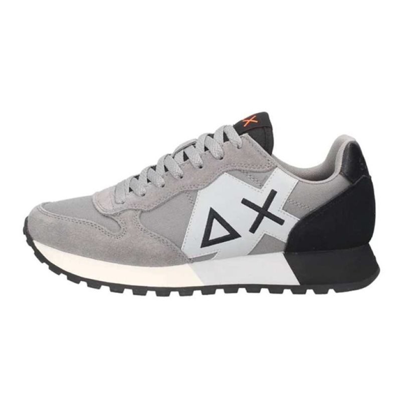 Sneaker Uomo SUN68 in tessuto e camoscio - JAKI BASIC Z44113 GRIGIO MEDIO