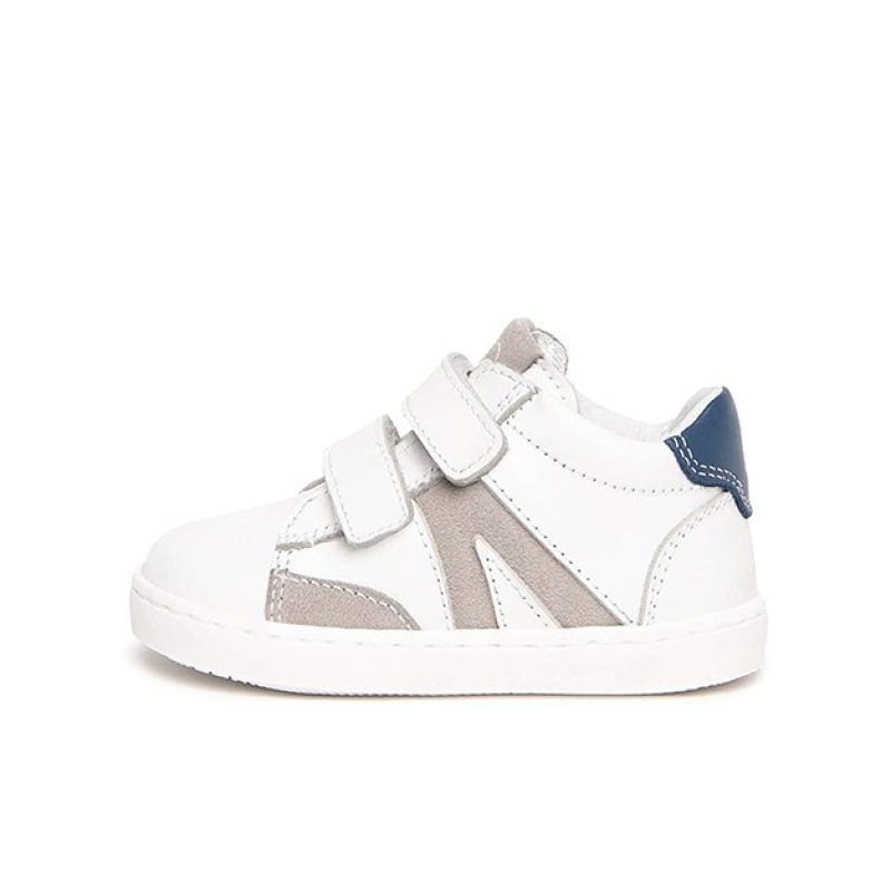 Sneaker Bimbo NERO GIARDINI KIDS in pelle - E324840M/707 BIANCO