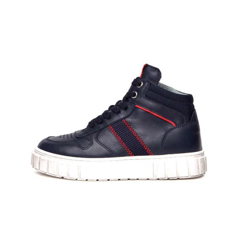 Sneaker alta Bambino Teens Nero Giardini in pelle - I134150M/200