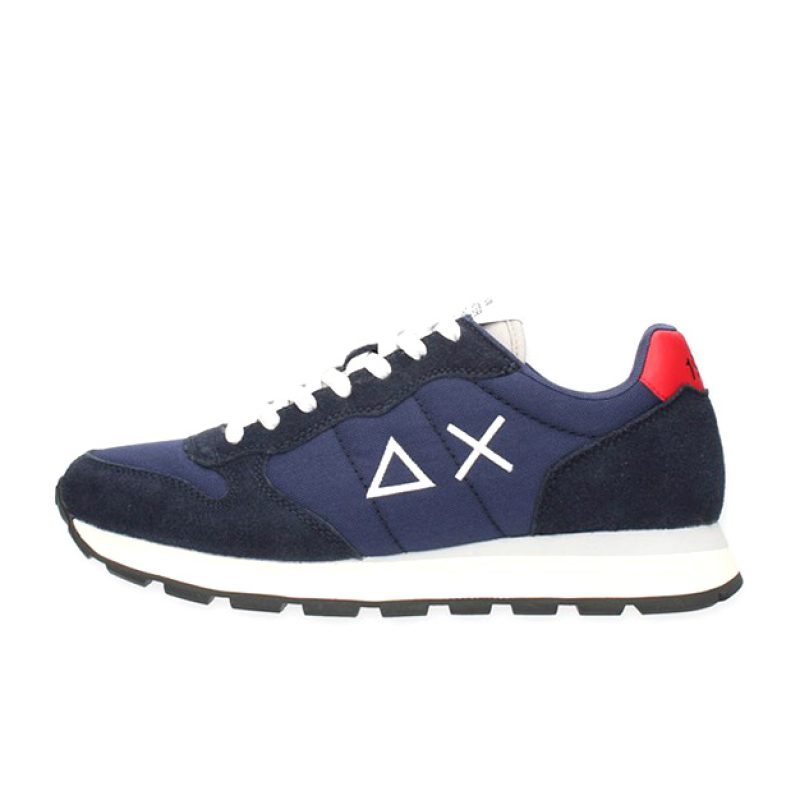 Sneaker Uomo SUN68 in tessuto e camoscio - TOM SOLID NYLON Z42101 NAVY BLUE