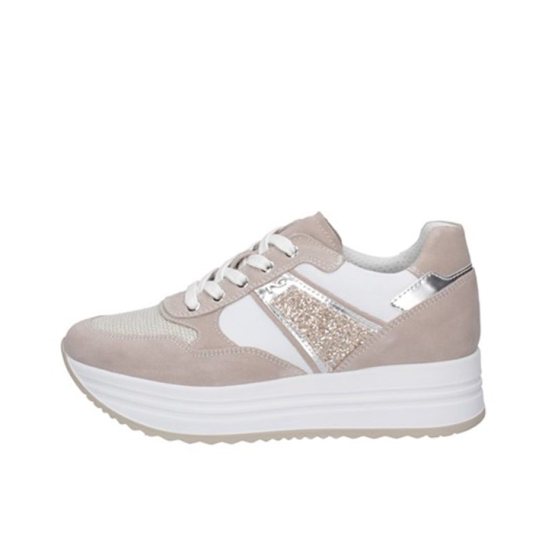 Sneaker Donna NERO GIARDINI in camoscio, pelle e materiale tecnico - E218051D/677 FEMME