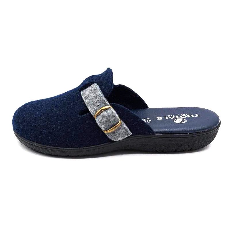 Ciabatta Donna THOTALE By CLIAWALK in feltro in lana - INVERNO 3 BLU