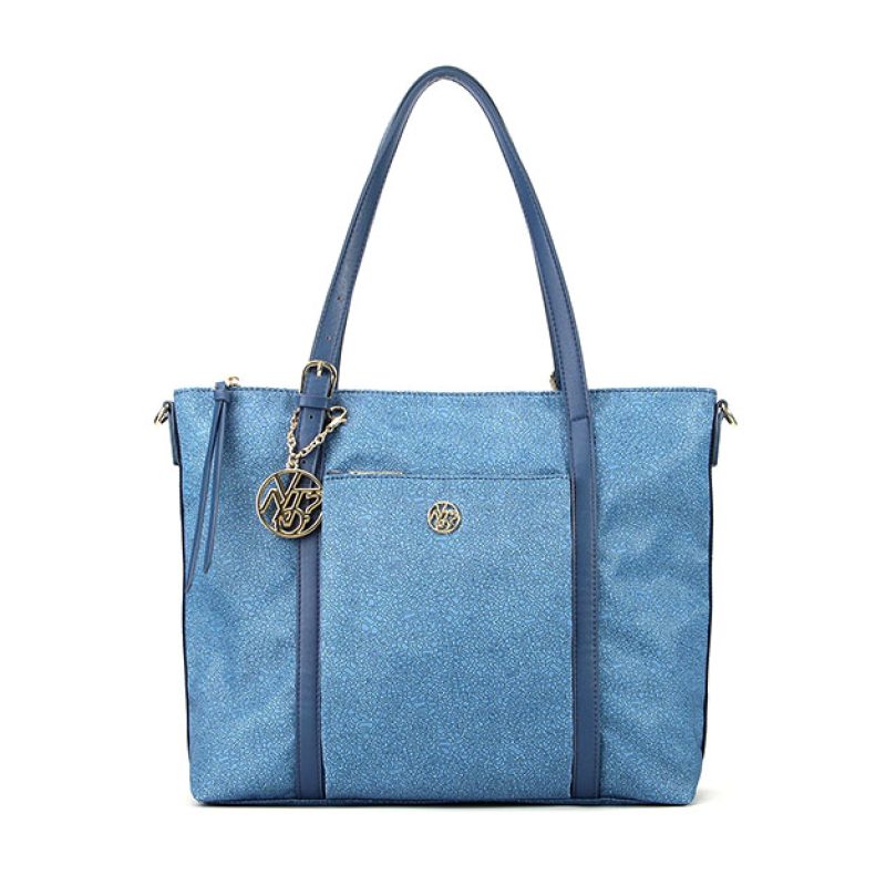Shopping Donna YNOT? in tessuto con inserti in pelle - CLO-013S5 OCEAN