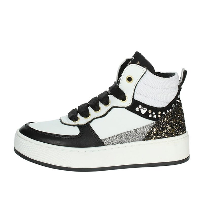 Sneaker alta Bambina ASSO in ecopelle - AG-15562 BLACK