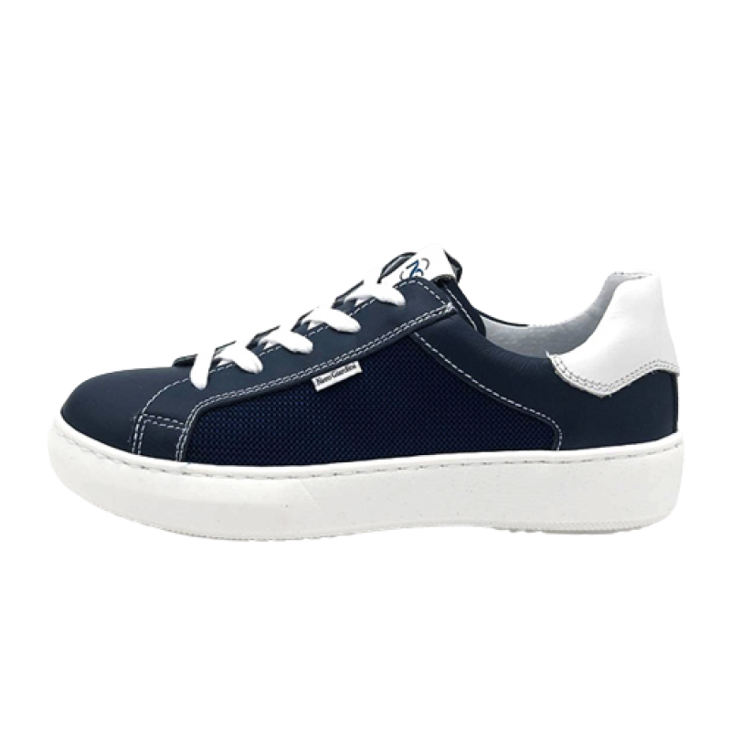 Sneaker Bambino NERO GIARDINI TEENS in pelle e tessuto intrecciato - E334460M/207 BLU