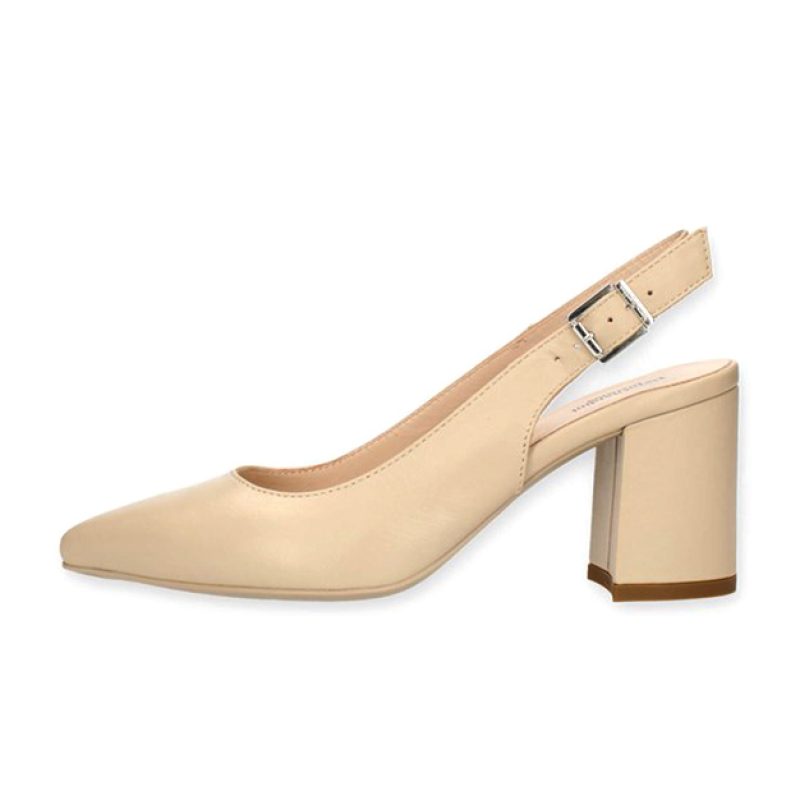 Décolleté Donna slingback NERO GIARDINI in pelle - E312013DE/453 LINO