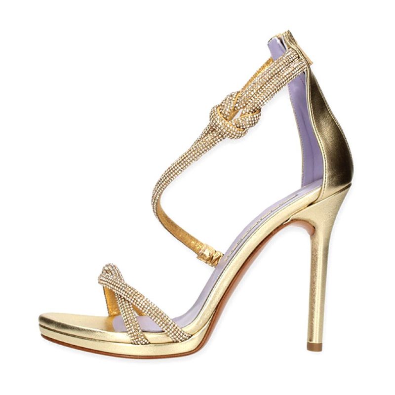 Sandalo Donna ALBANO in pelle laminata - 3244 METALLIZZATO PLATINO