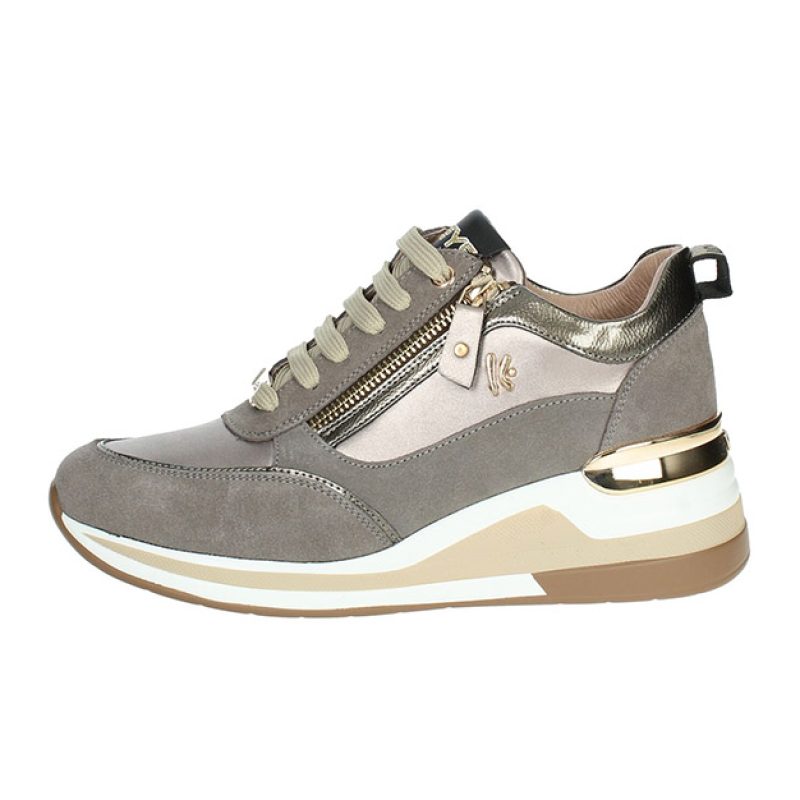 Sneaker Donna KEYS in pelle e camoscio - K-8326 TAUPETORTORA