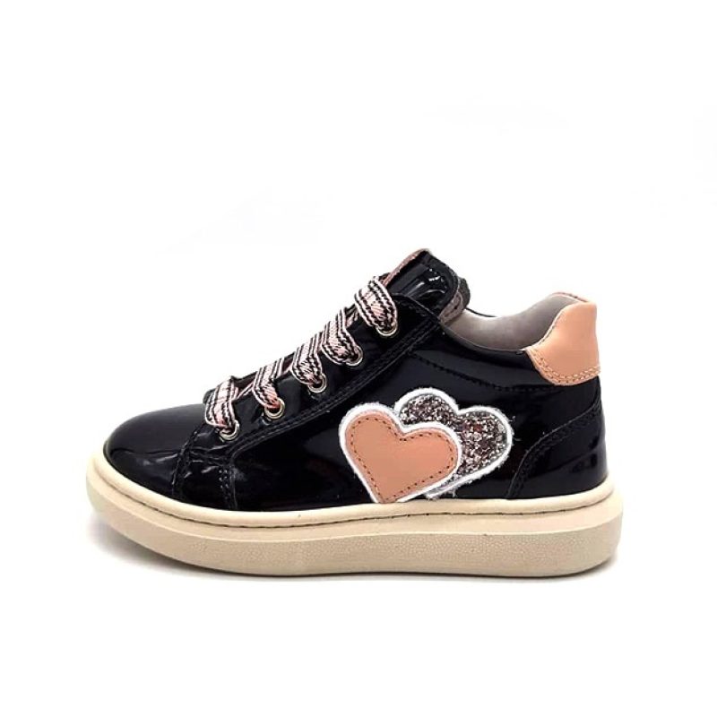 Sneaker Bambina NERO GIARDINI KIDS in pelle verniciata - I227287F/100 NERO