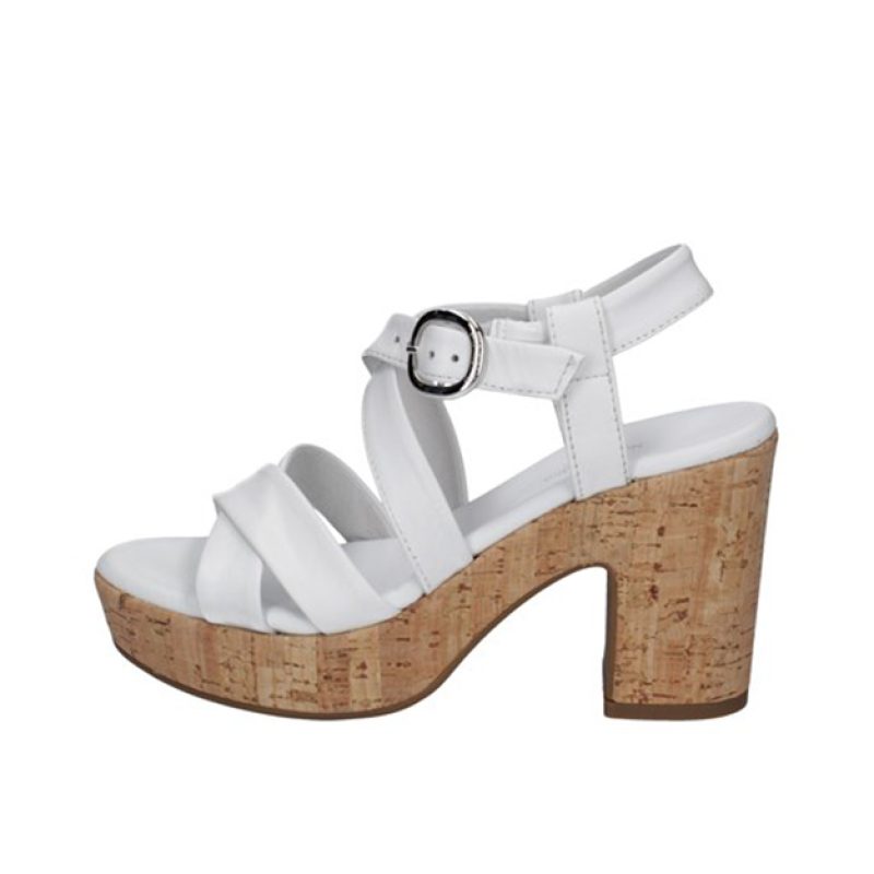 Sandalo Donna NERO GIARDINI in pelle - E218762D/707 BIANCO