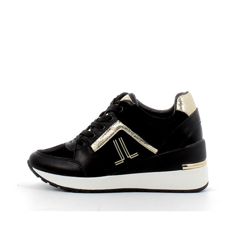 Sneaker Donna in tessuto scamosciato e pelle